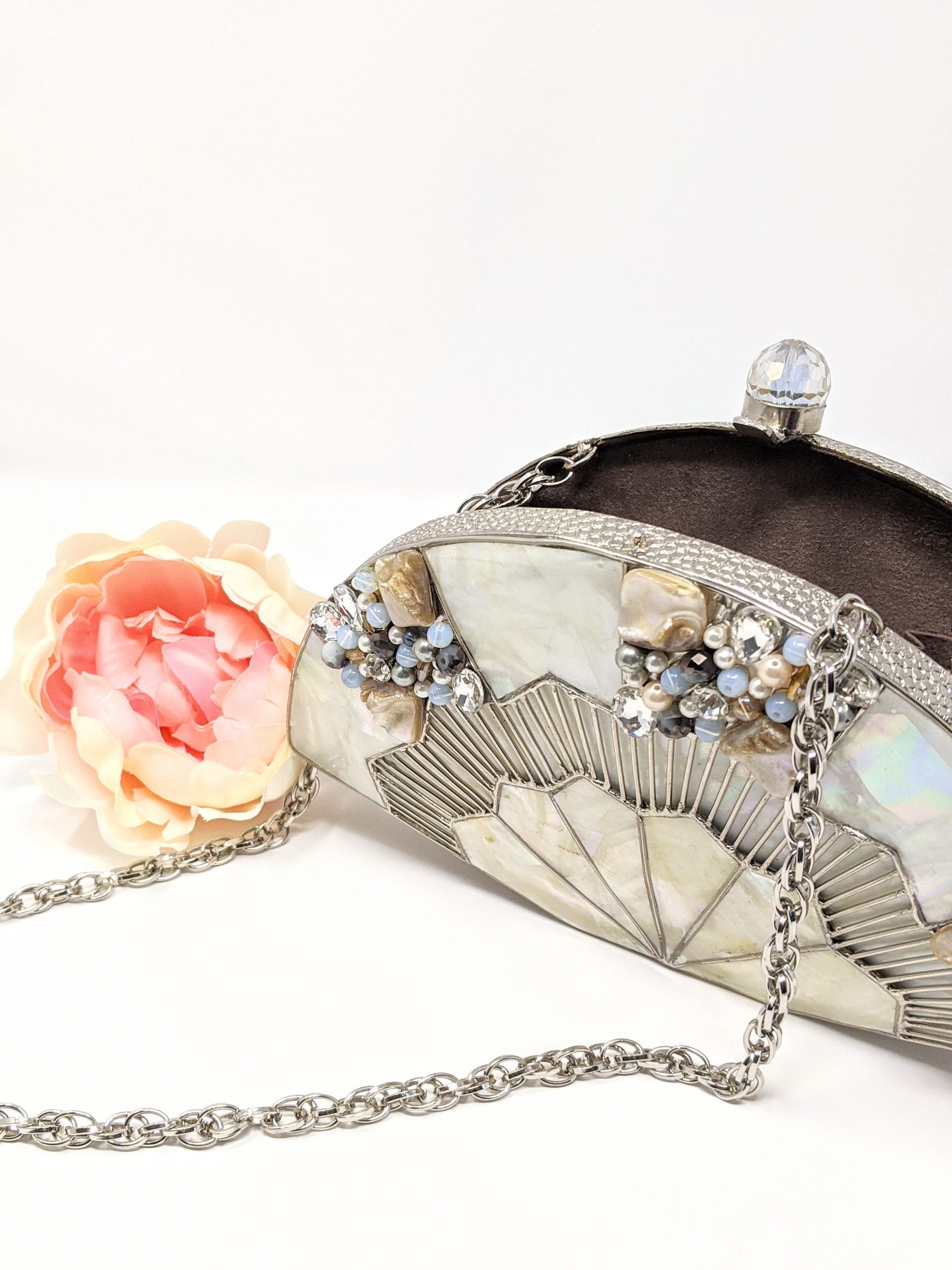 Fan Mother of Pearl Clutch image 3