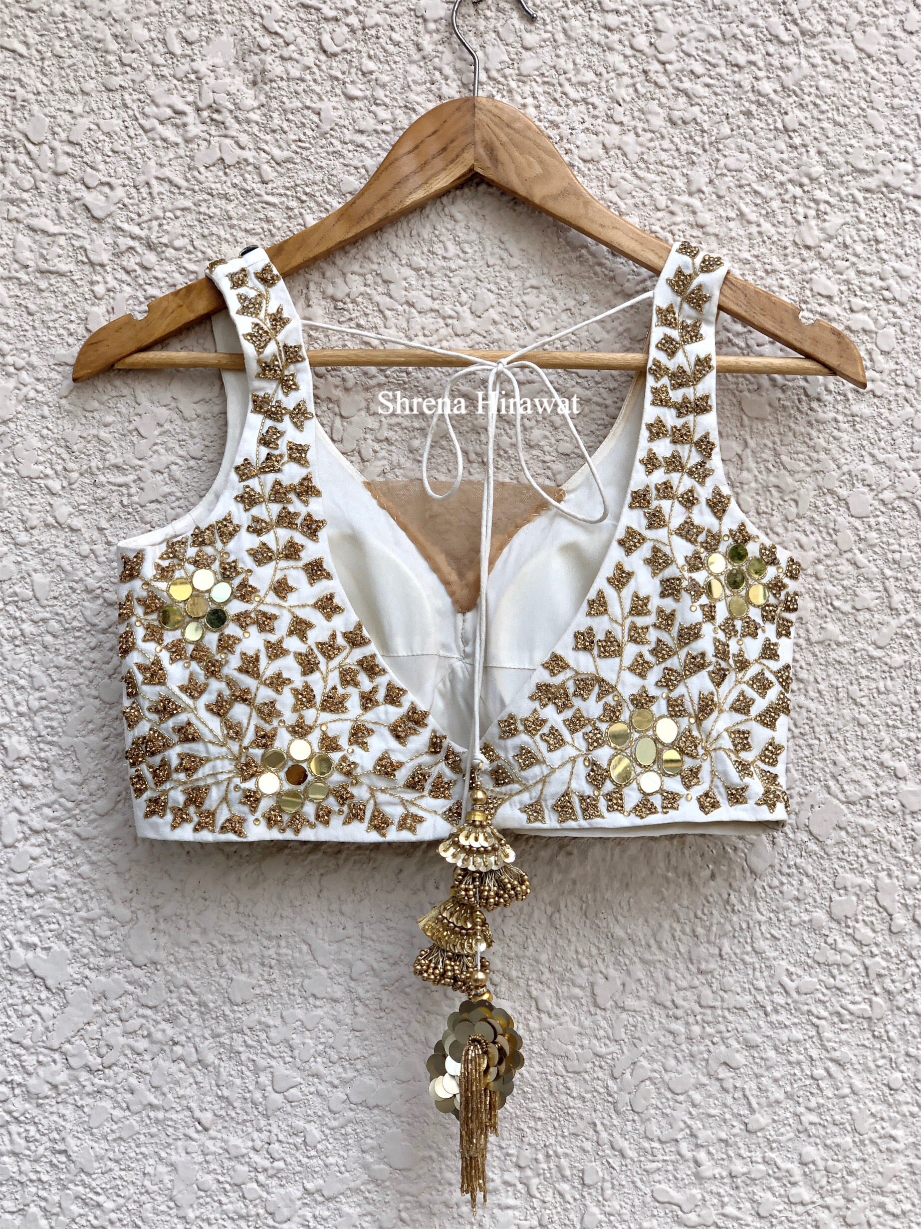 White Multi Kali Lehenga image 2