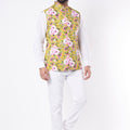 Yellow Floral Bundi Jacket image 0