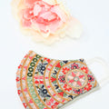 Gray Circle Embroidered Mask image 0