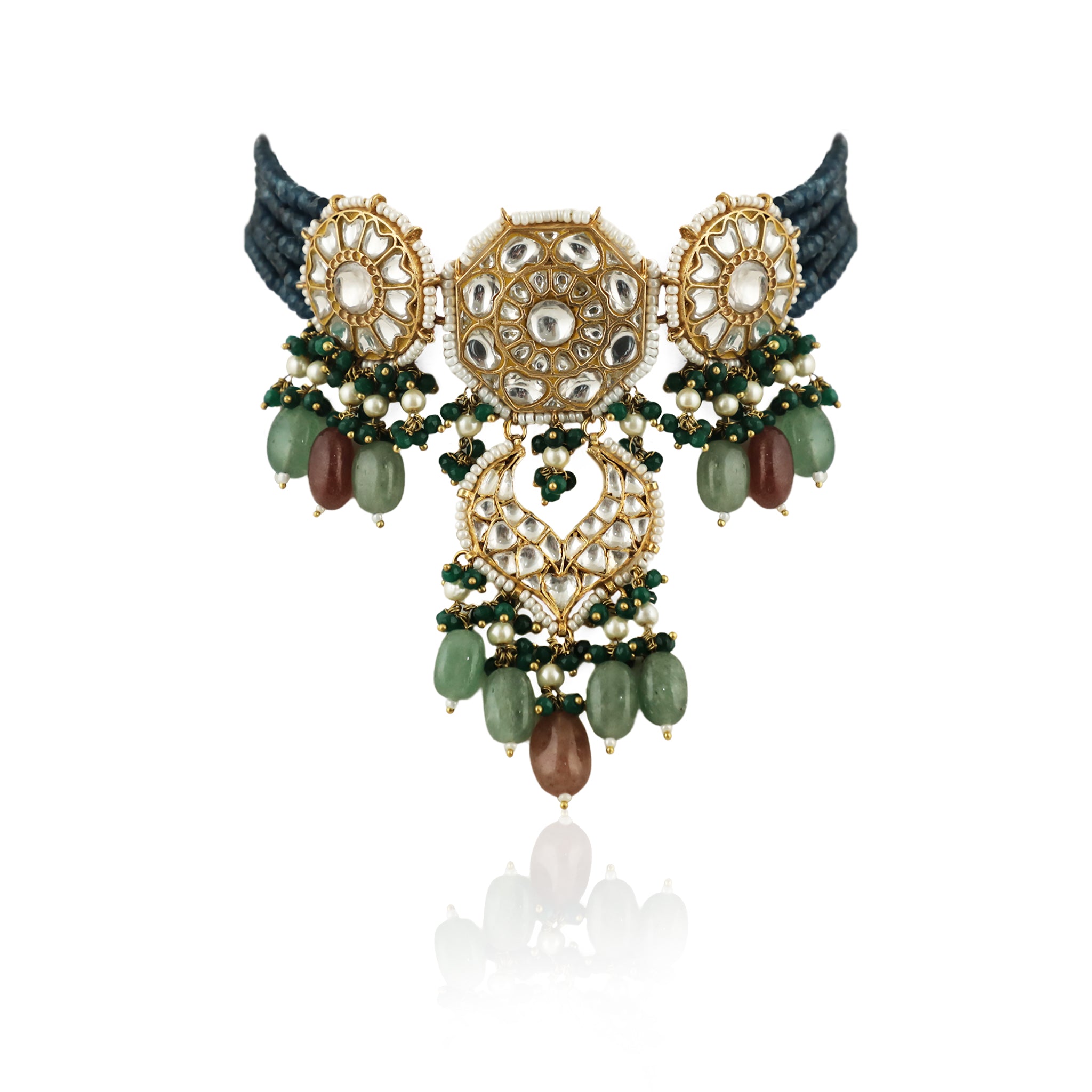 22KT Gold Plated Choker Necklace Set image 3