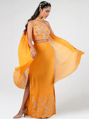 Mustard Yellow Skirt Set - S image