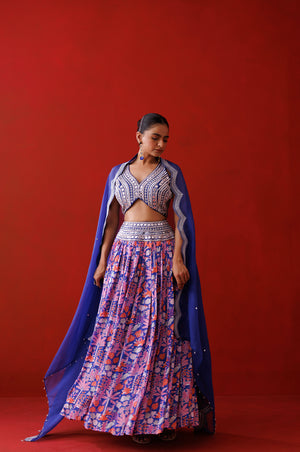 Saphire Serene Lehenga Set - S image