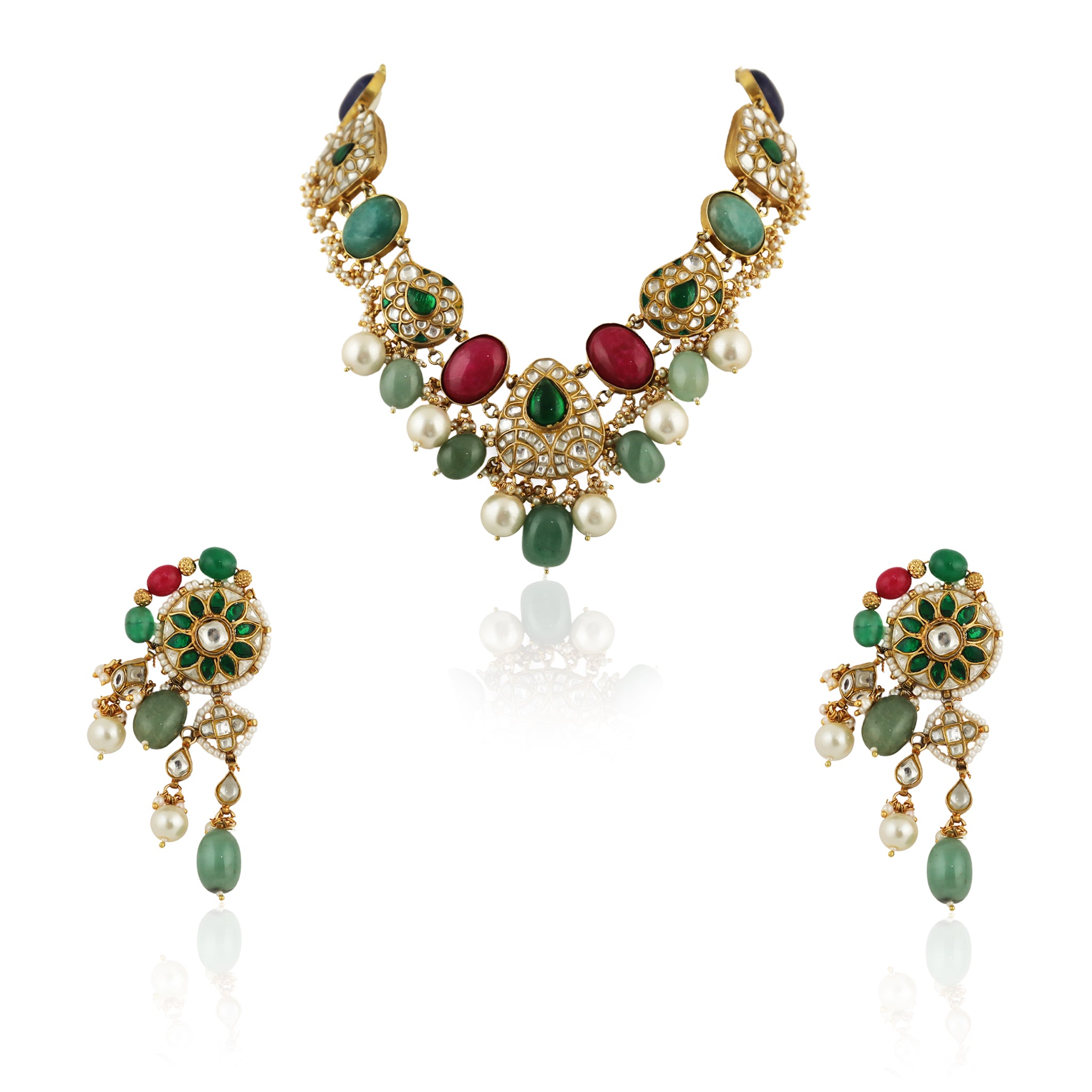 Multicolour Traditional Necklace Set image 5