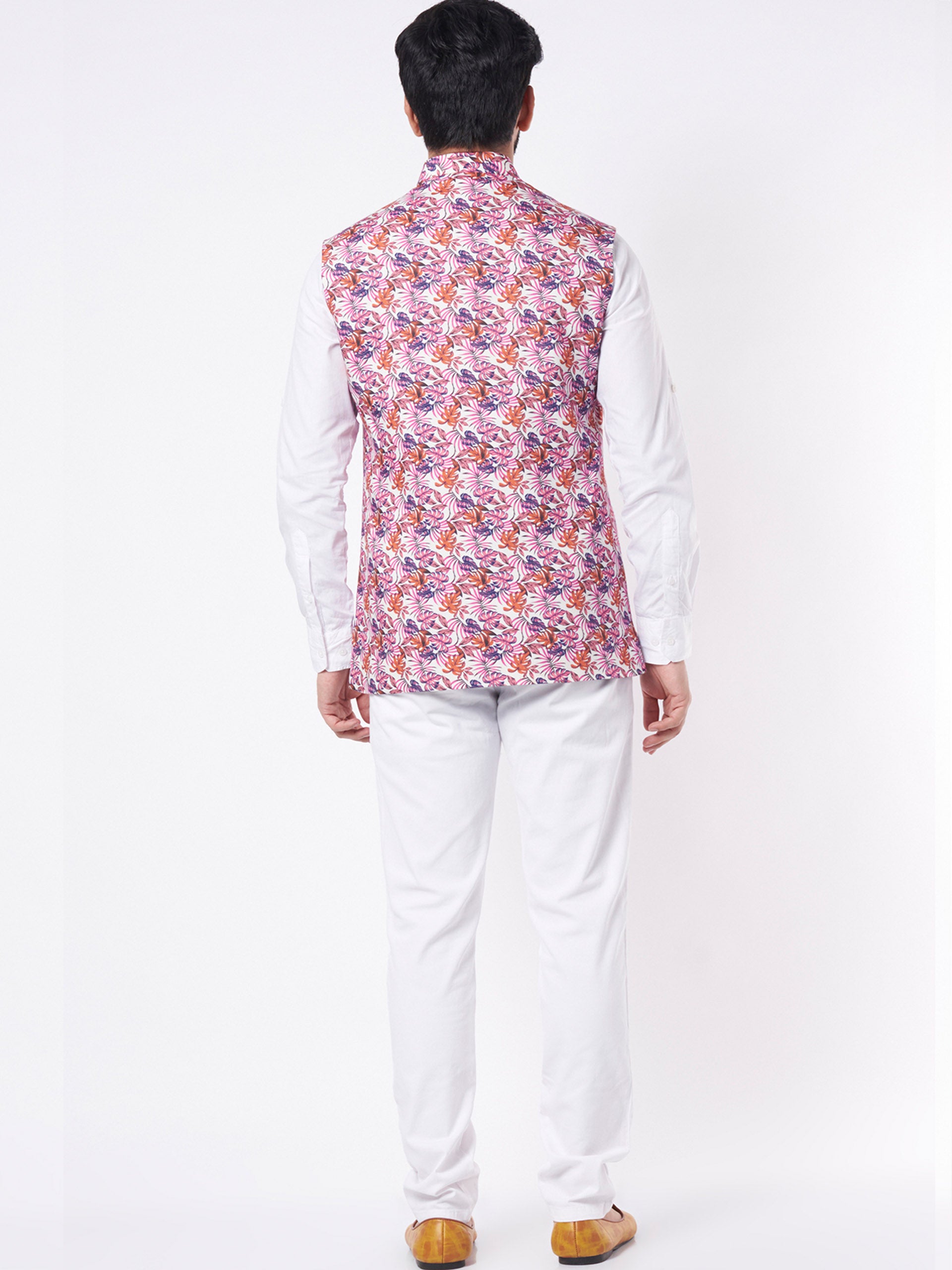 Mauve Floral Bundi Jacket image 2