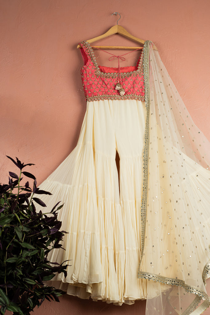Ivory Rose Radiance Sharara Set image 1