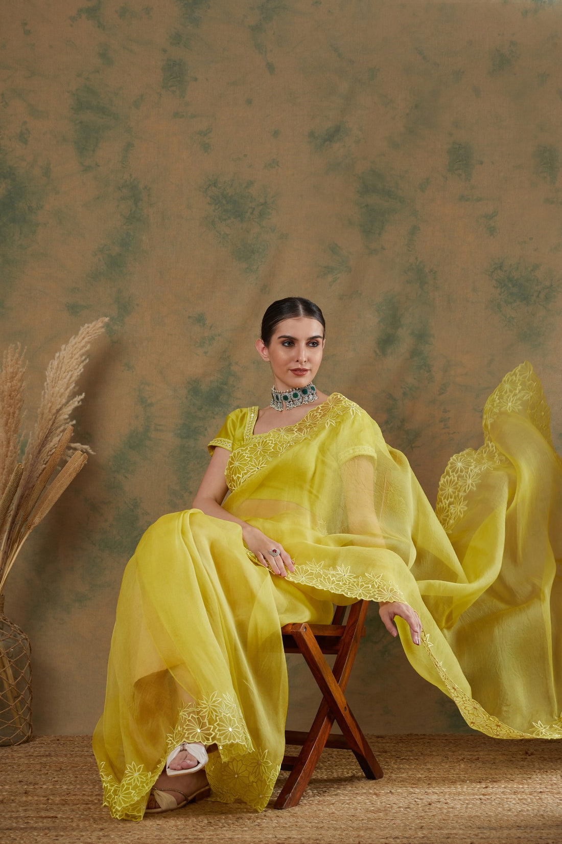 Lime Saree image 6