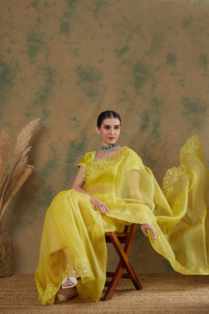 Lime Saree image 6