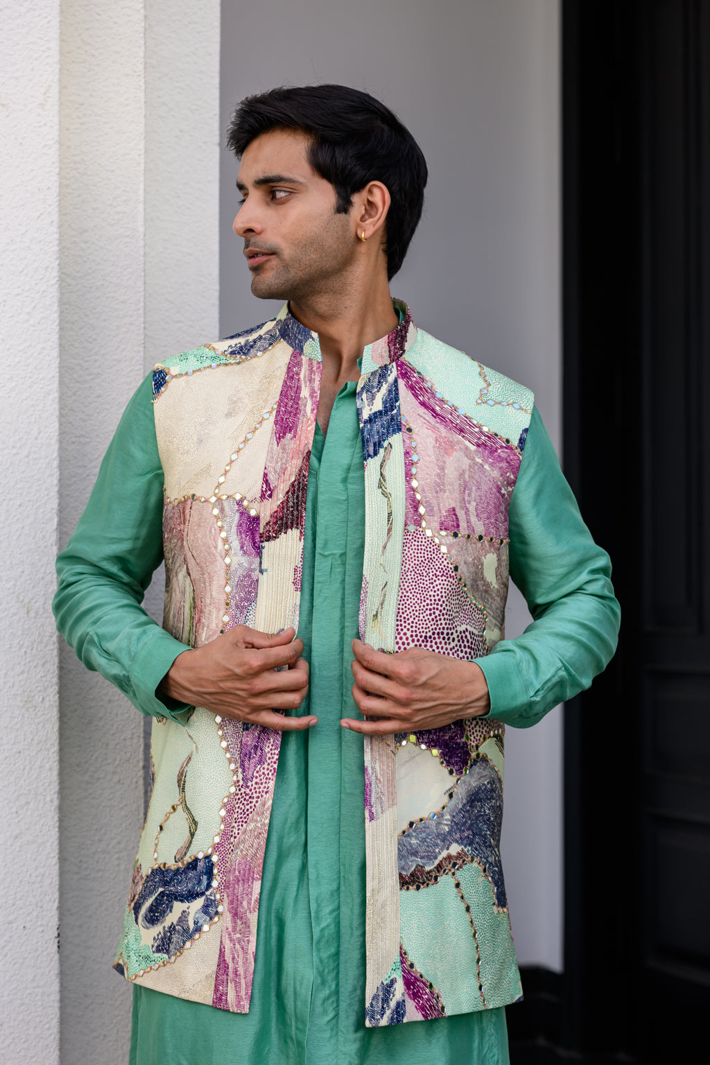 Eden Highlighted Half Jacket Paidawn with Pants image 1