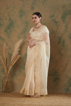 Ivory Saree image 6