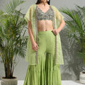 Olive Green Sharara Set image 0