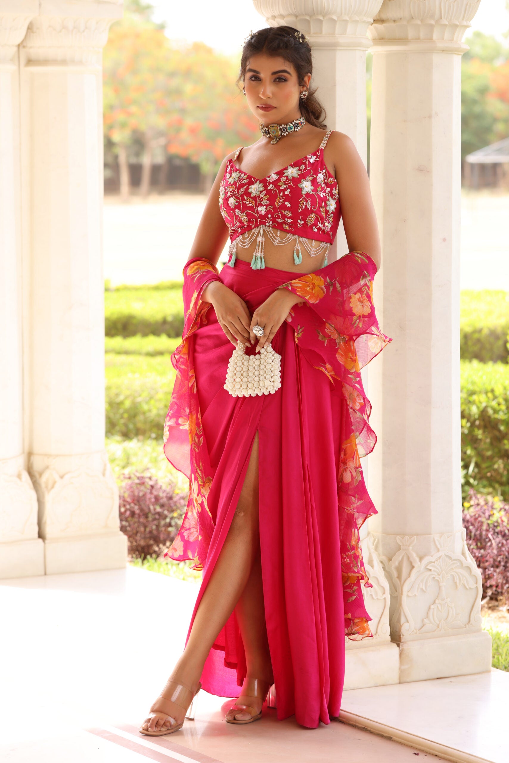 Drape Skirt in Satin image 3