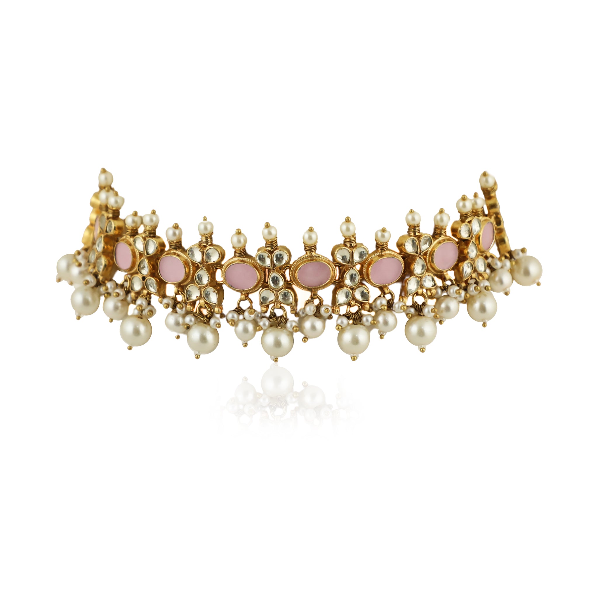 Light Pink Chokers Necklace Set image 2