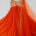 Persimmon Anarkali Set image 0