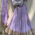Lavender Lucknowi Mirror Lehenga Set image 0