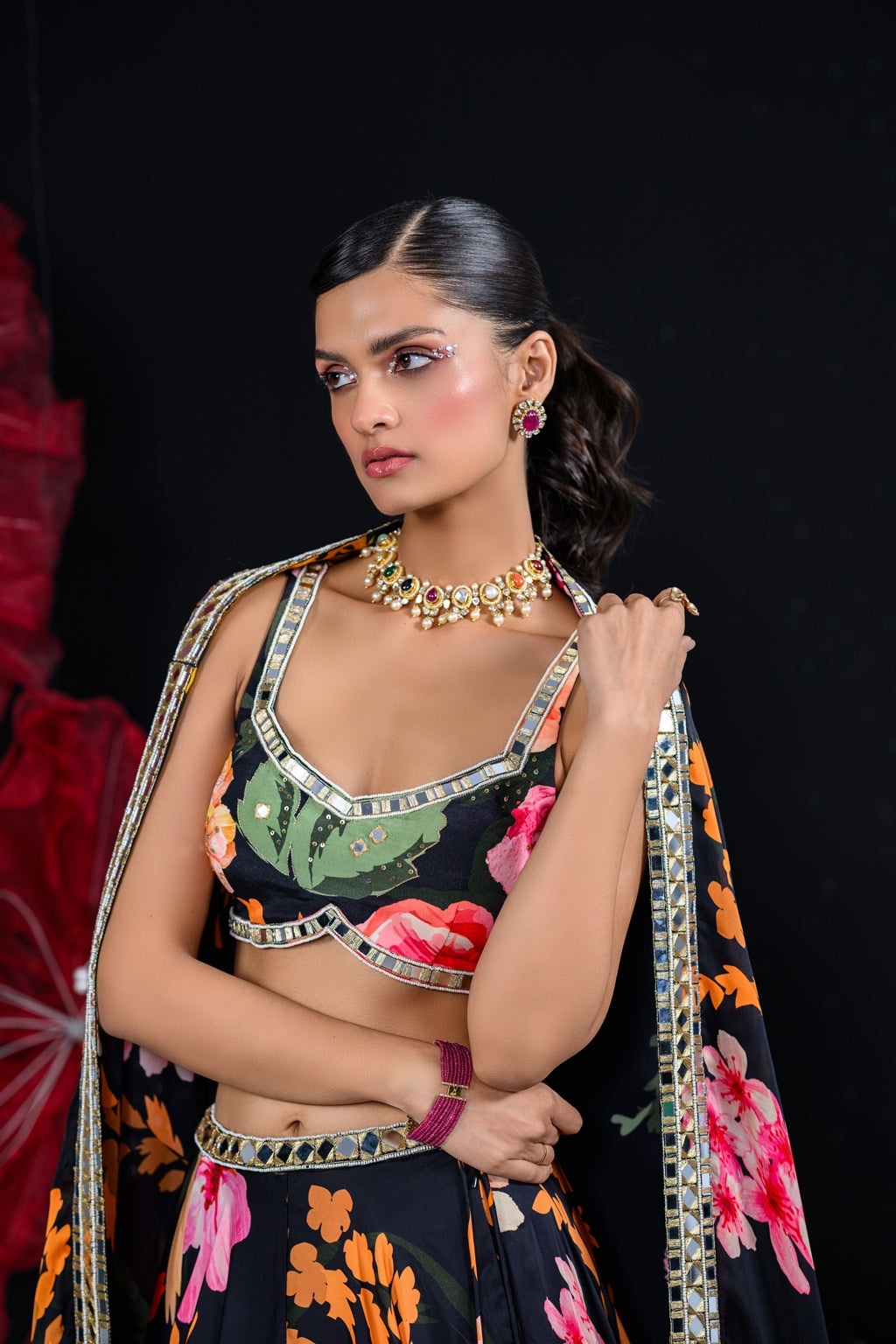 Ebony Lehenga Set image 3