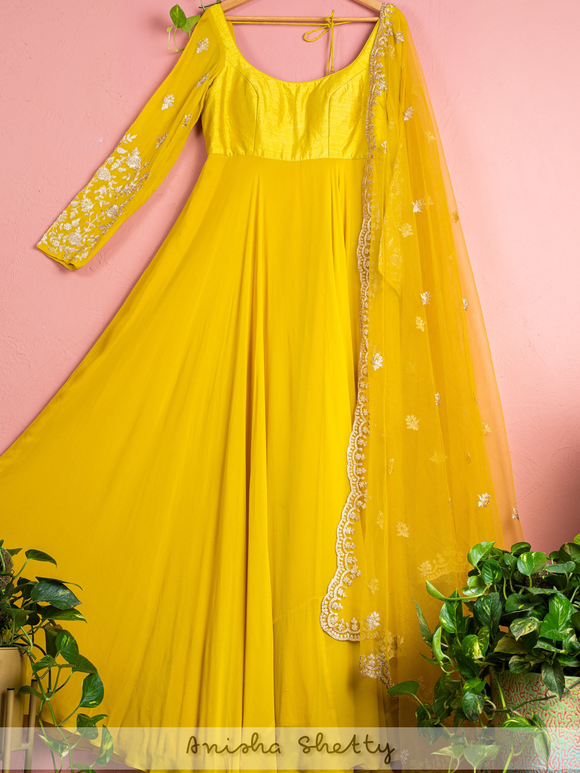 Tuscan Yellow Anarkali Set - XL image