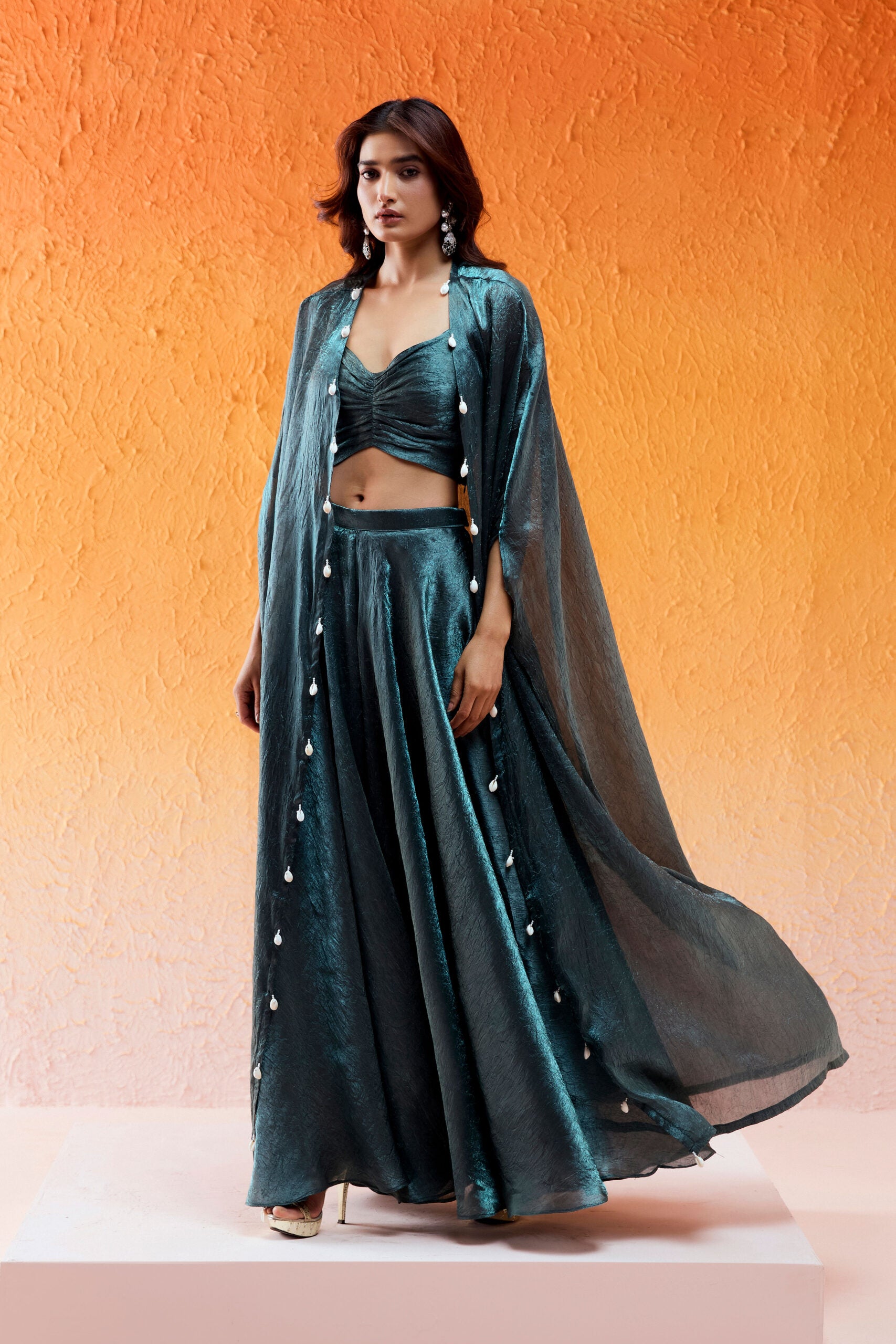 Metallic Teal Blue Co-od Set image 2