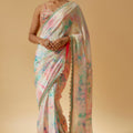 Tie-Dye Pre-Stitched Saree Set image 0