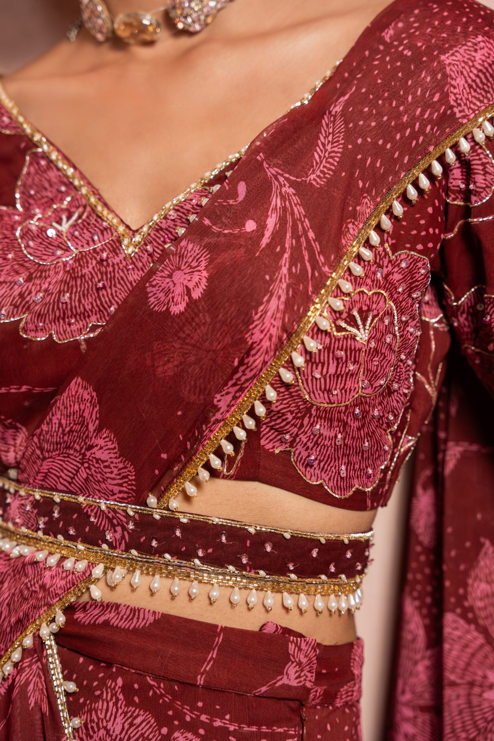 Mystic Bloom Draped Saree image 2
