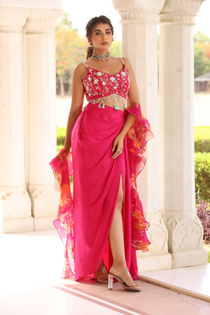 Drape Skirt in Satin - Custom image
