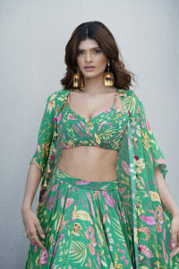 Pine Green Skirt And Top Set image 4