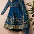 Prussian Blue Lehenga Set image 0