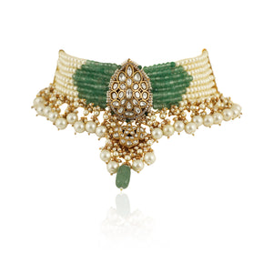 22KT Gold Plated Choker Necklace Set image 2
