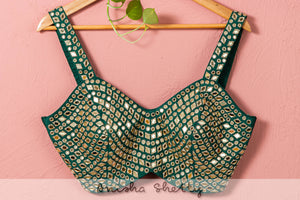 Forest Green Mirror Lehenga Set image 2