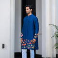 Iris Highlighted Applique Kurta Paired with White Pants image 0