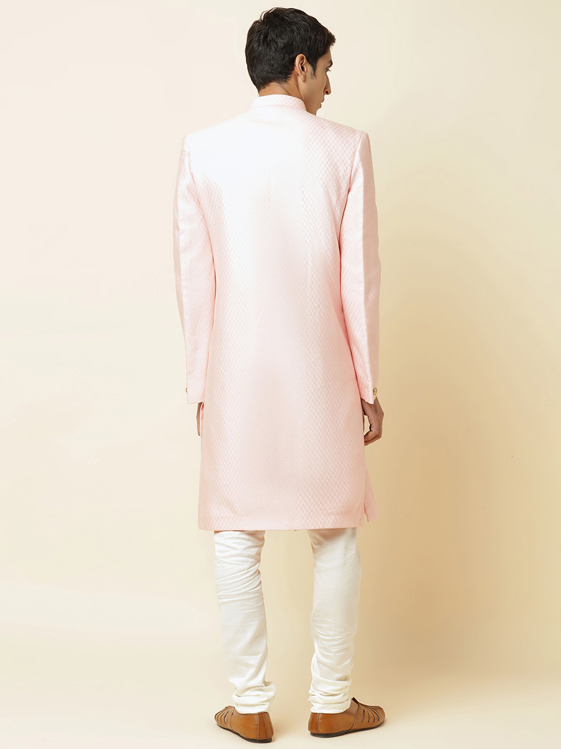 Light Pink Sherwani Set image 3