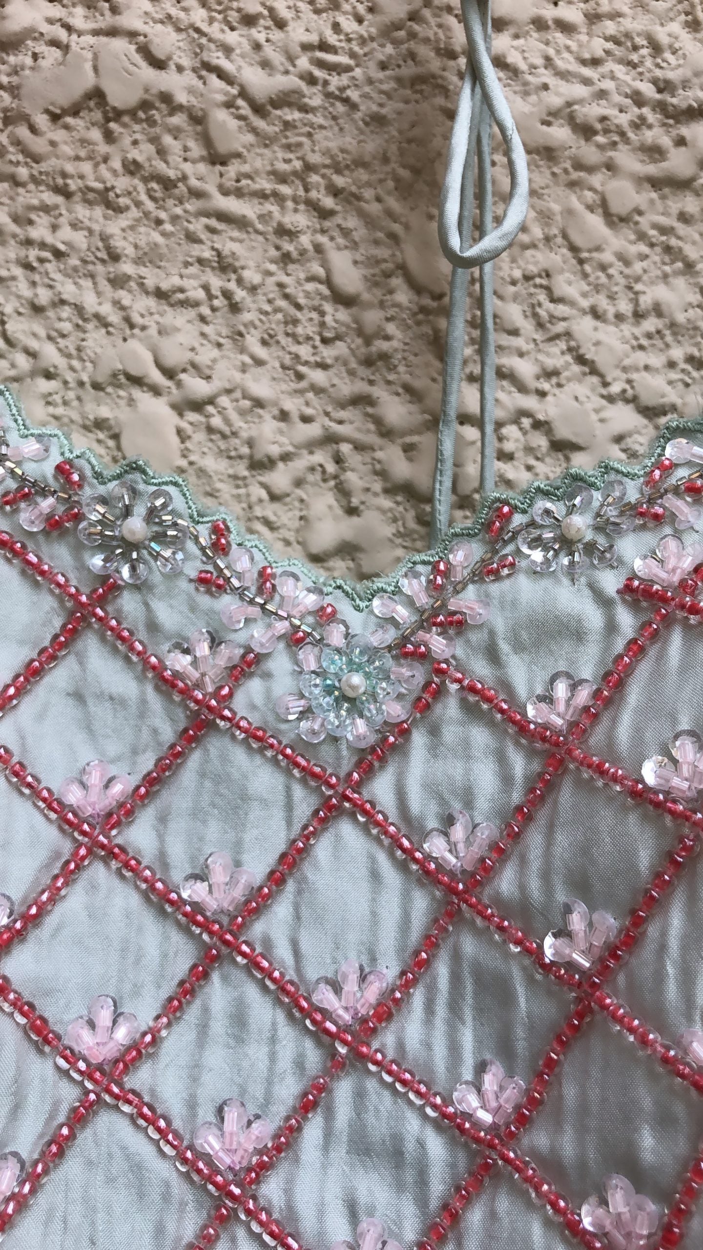 Dust Pink Embroidered Lehenga with Mint Green Blouse image 2