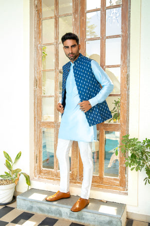 Pineapple Bundi Jacket with Kurta Set image 3