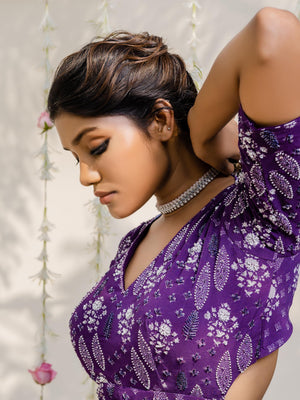 Purple Pine Print Jumpsuit image 4