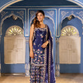 Navy Blue Georgette Kurta Set image 0