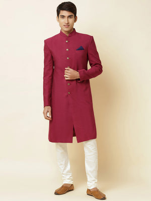 Burgundy Sherwani Set image 0