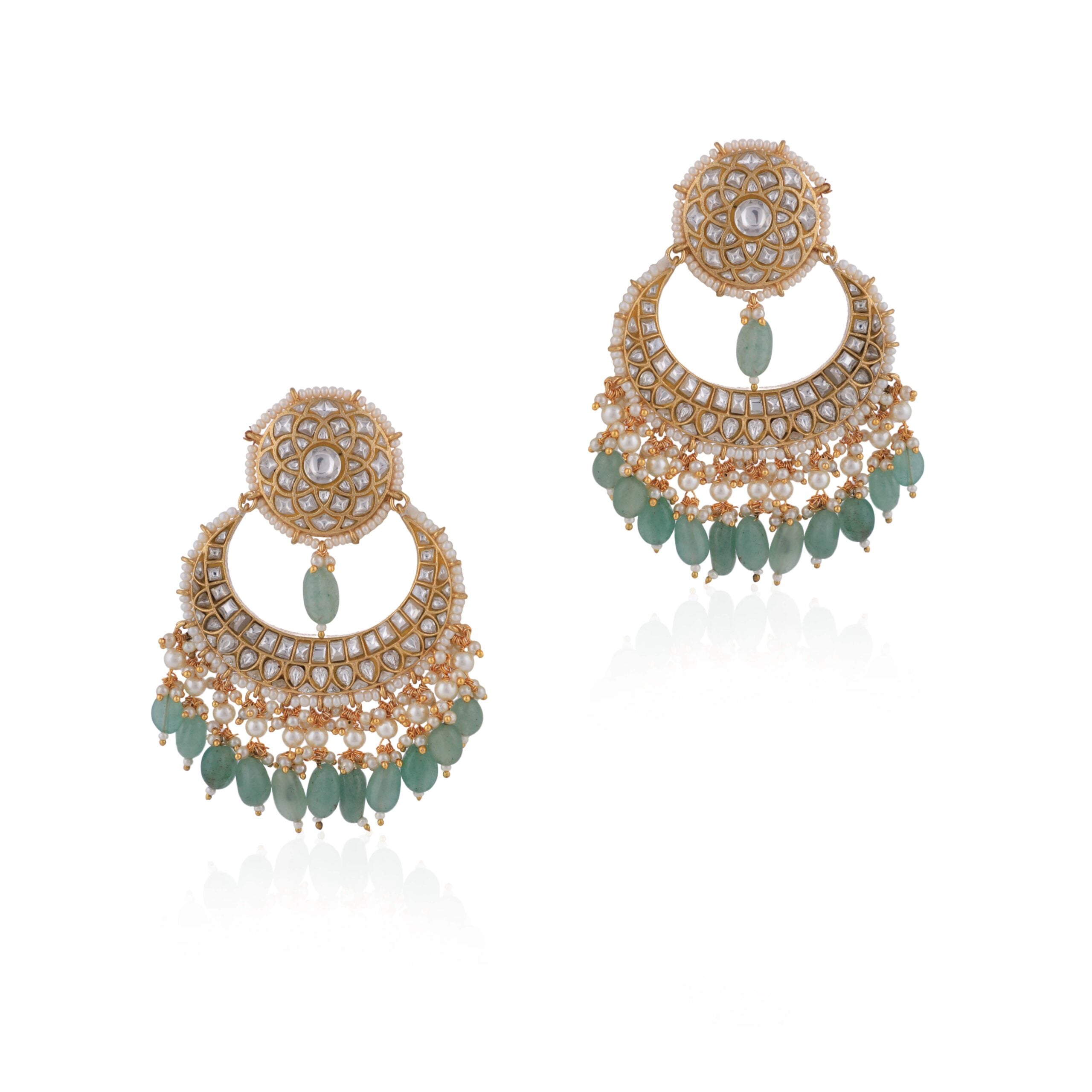 Gold Plated Chandbaali Drop Earrings image 0