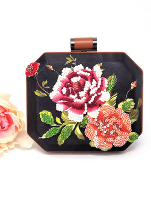 Rose Embroidered Clutch image 0