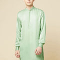 Mint Green Art Silk Kurta image 0