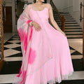 Baby Pink Anarkali with Pink Ombre Dupatta image 0