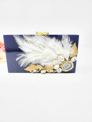 Navy Blue Resin Clutch image 4