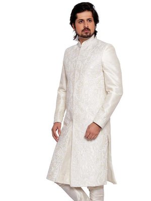 White Sherwani Set image 1