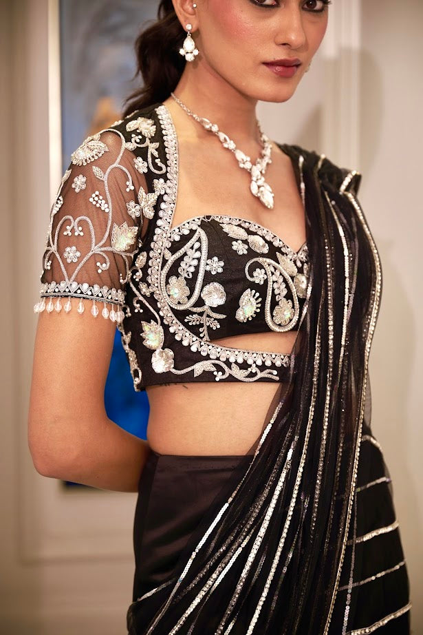 Lana Fishtail Lehenga Saree Set image 5
