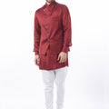 Maroon Bundi Jacket Set image 0