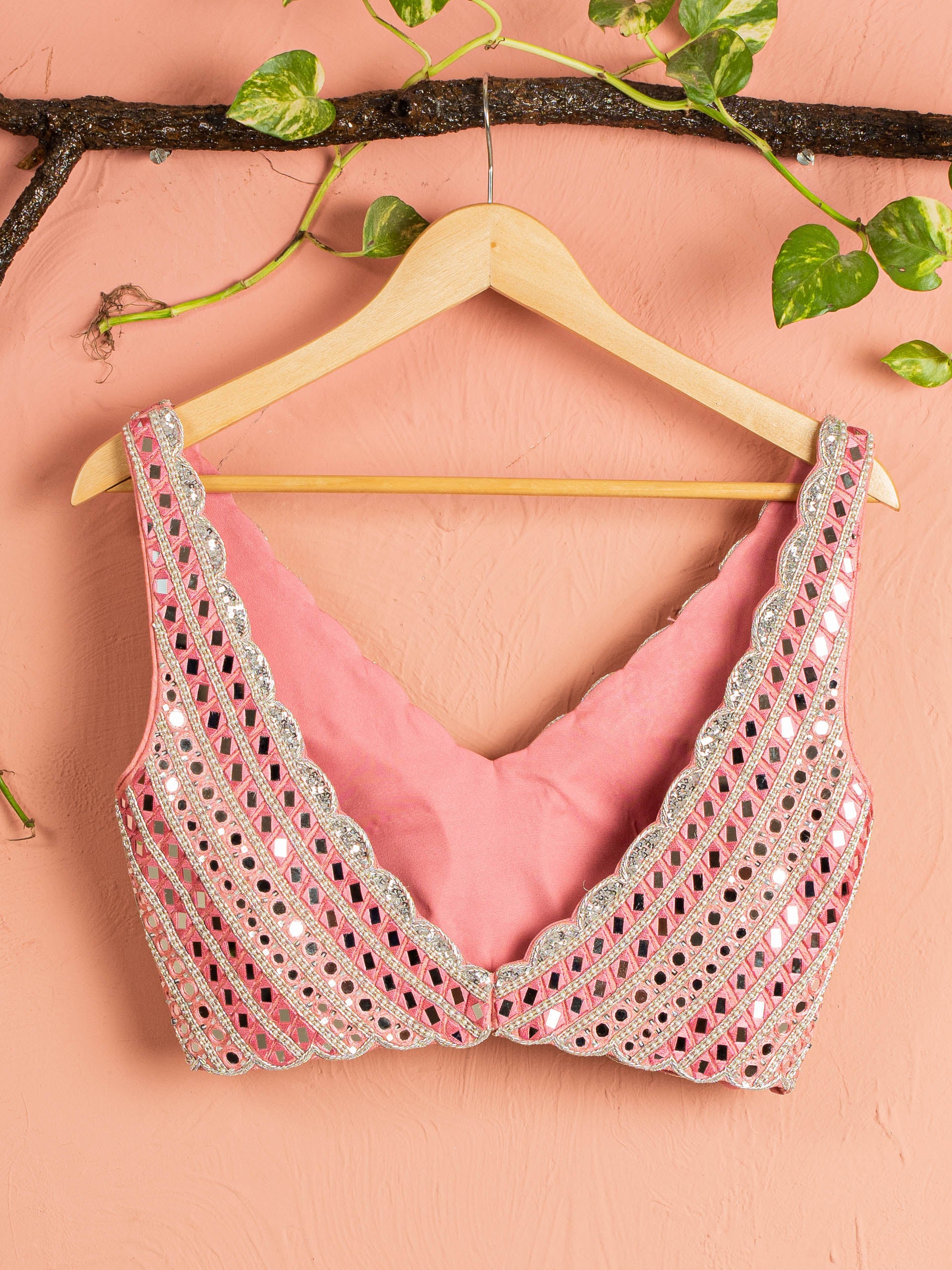 Watermelon Pink Lehenga Set image 6
