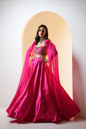 Pink Meera Lehenga Set image 0