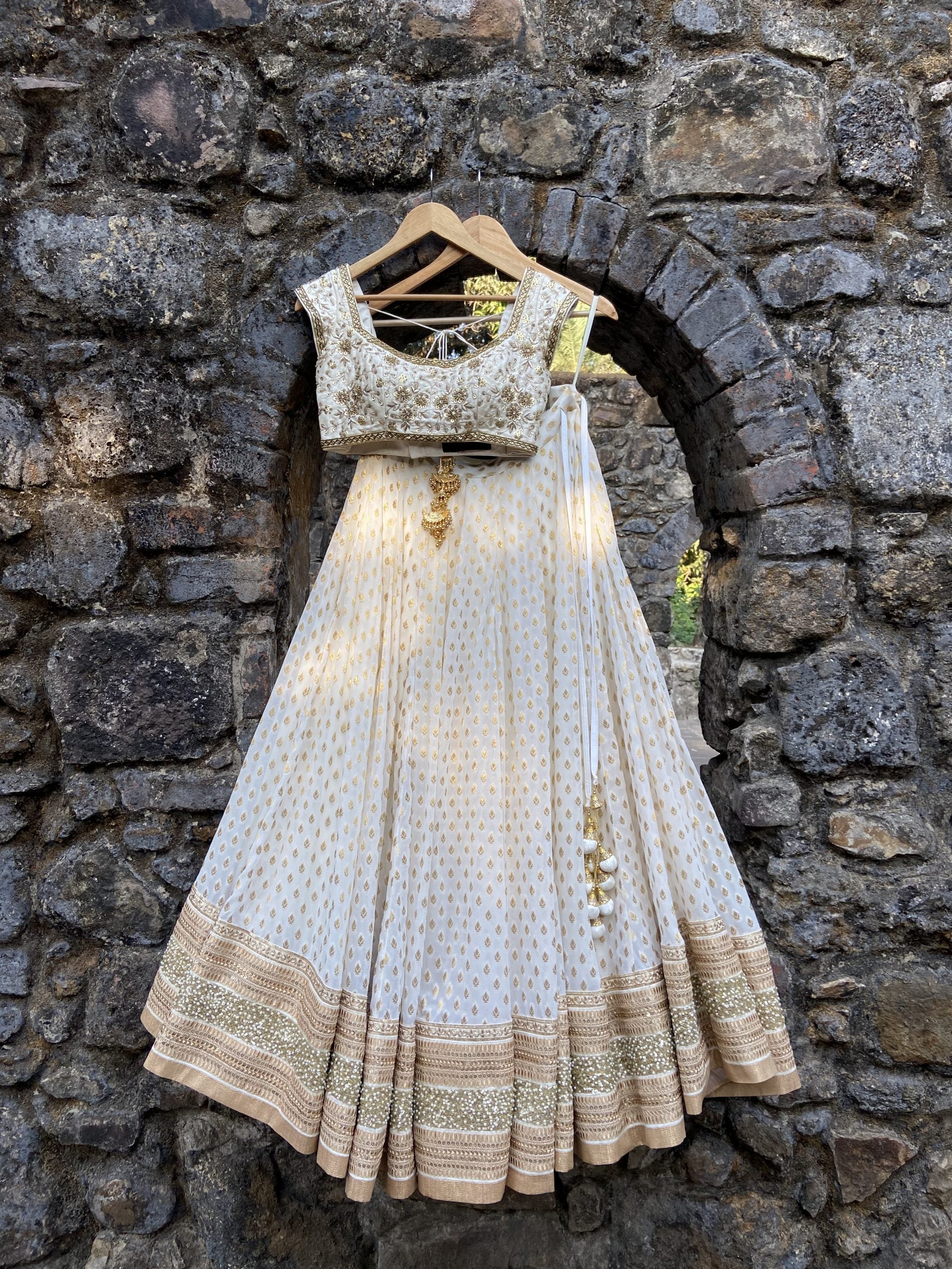 Ivory Sharmily Lehenga Set image 5