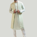 Mint Green Long Nehru Kurta Set image 0