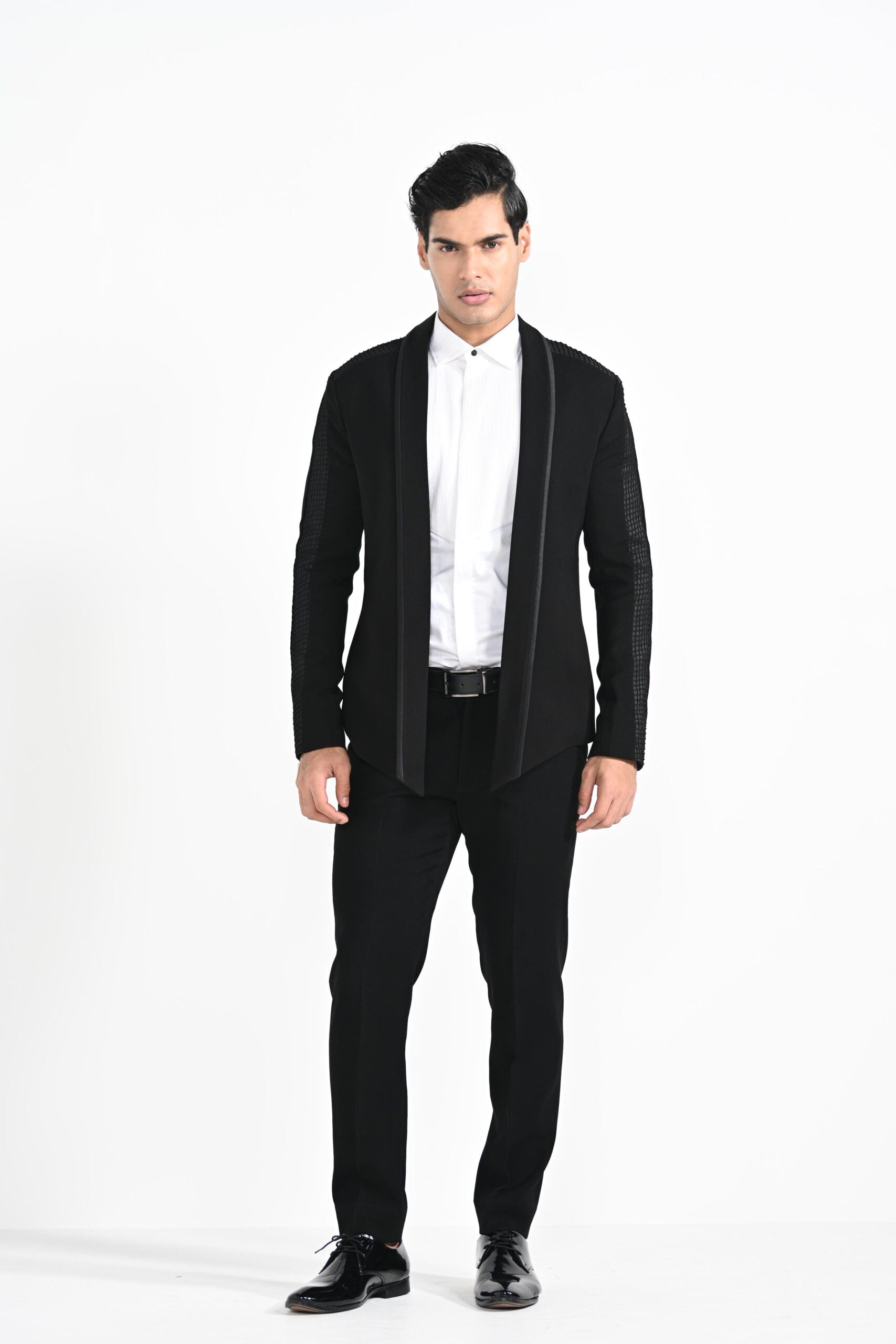 Open Blazer With Pintuck Detailing - S image