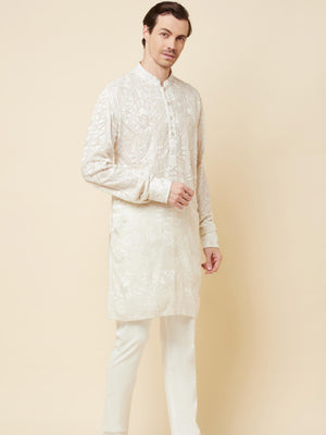 Lucknowi Kurta Set image 5